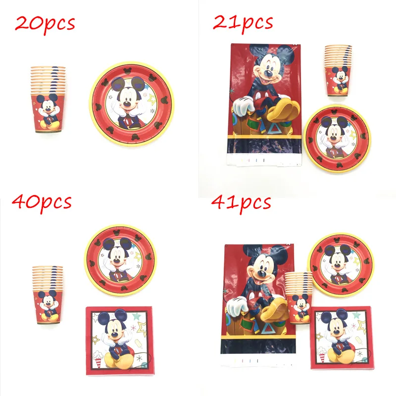 Disney Микки Мауса и Мышь одежда для свадьбы дня рождения украшения кружки тарелки