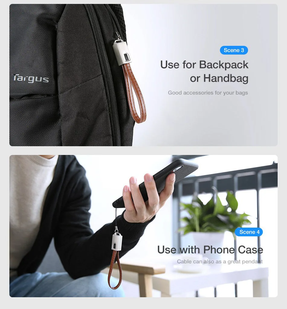 Брелок USB кабель для iPhone xiaomi samsung S9 S8 Mini кожа type C USB кабели для телефонов 2A Быстрая зарядка данных для кабеля USB C