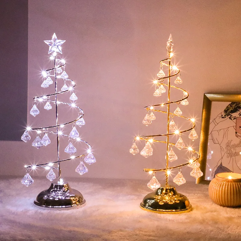 

Рождественские украшения, хрустальные огни для рождественской елки, новый год 2022, Рождественское украшение для стола, рождественские украш...
