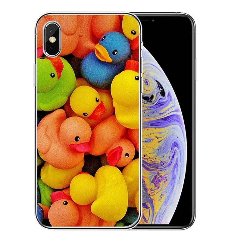 Силиконовый чехол little yellow duck для iphone 12 11Pro Max 11 XR XS X 8 7 6 6S Plus 5 5S SE 2020 задняя крышка |