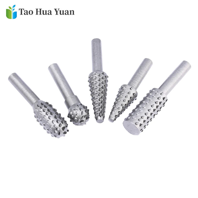 5 шт. стальные вращающиеся напильники для рашпиля хвостовик 1/4 дюйма рукоделия