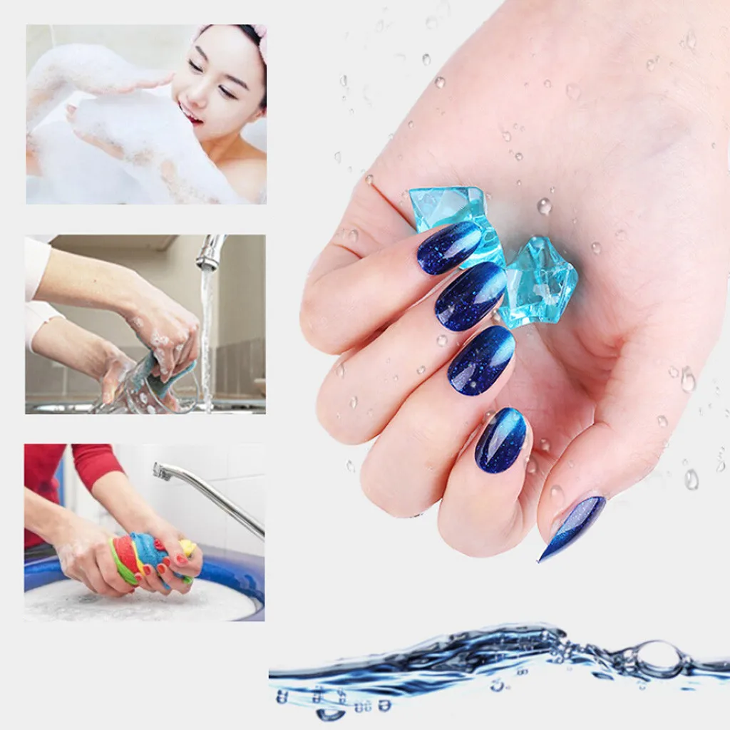 24 шт. многоразовые накладные ногти на всю поверхность | Красота и здоровье