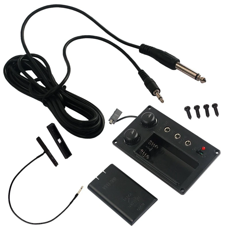 1 Набор скрипка эквалайзер Mute Preamp Pickup EQ с пьезо сделай сам штекер отверстие