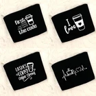 Сумка-Органайзер Женская, для путешествий, с принтом кофе, из мягкой ткани, милая сумочка-косметичка