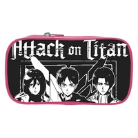 japanese anime attack on titan pencil case cosplay cartoon cosmetic bag student stationery pouch bags multifunction pencil bag