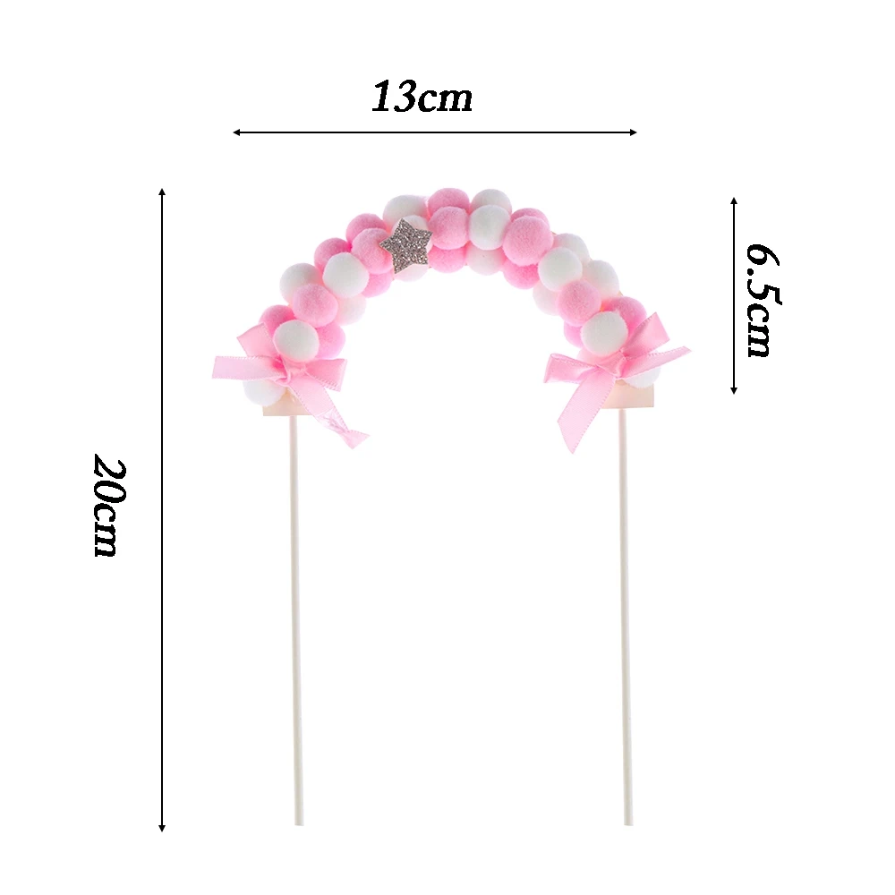 1 шт. розовый синий мягкий помпон облако торт Топпер детский душ день рождения DIY