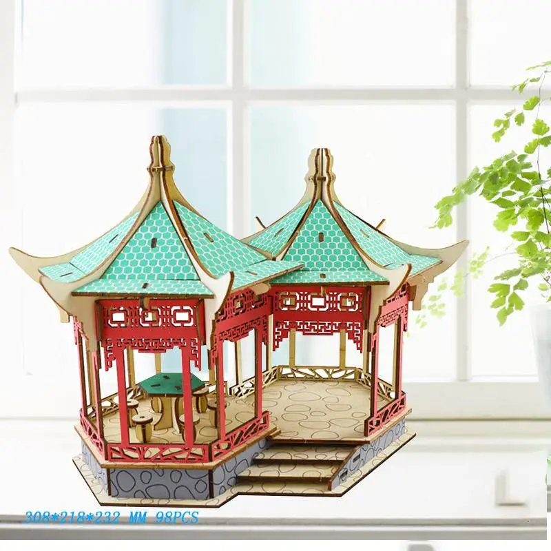 3D Деревянный лазерный механический пазл модель для строительства деревянная