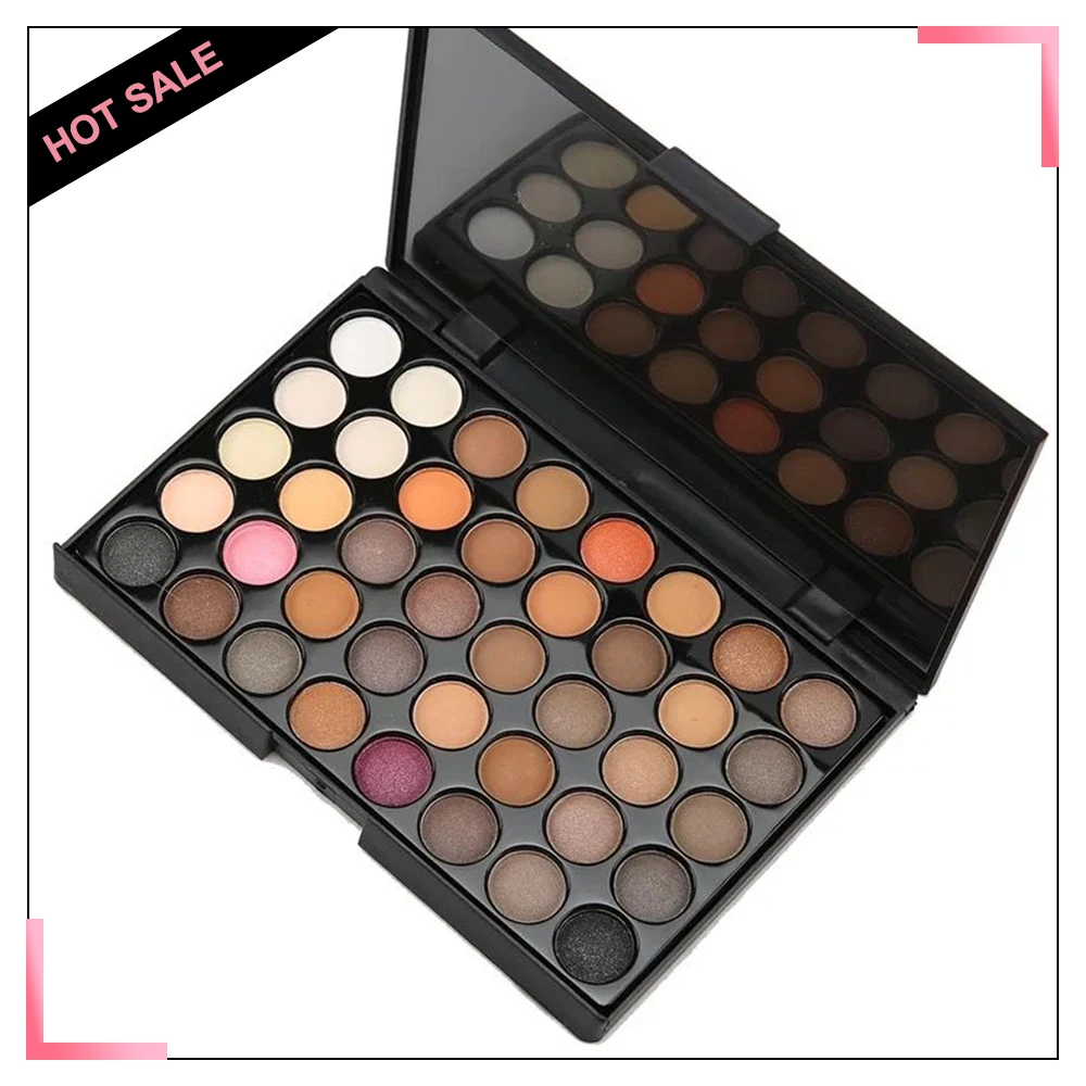 Оптовая продажа индивидуальные 40 цветов матовых и мерцающих теней для век