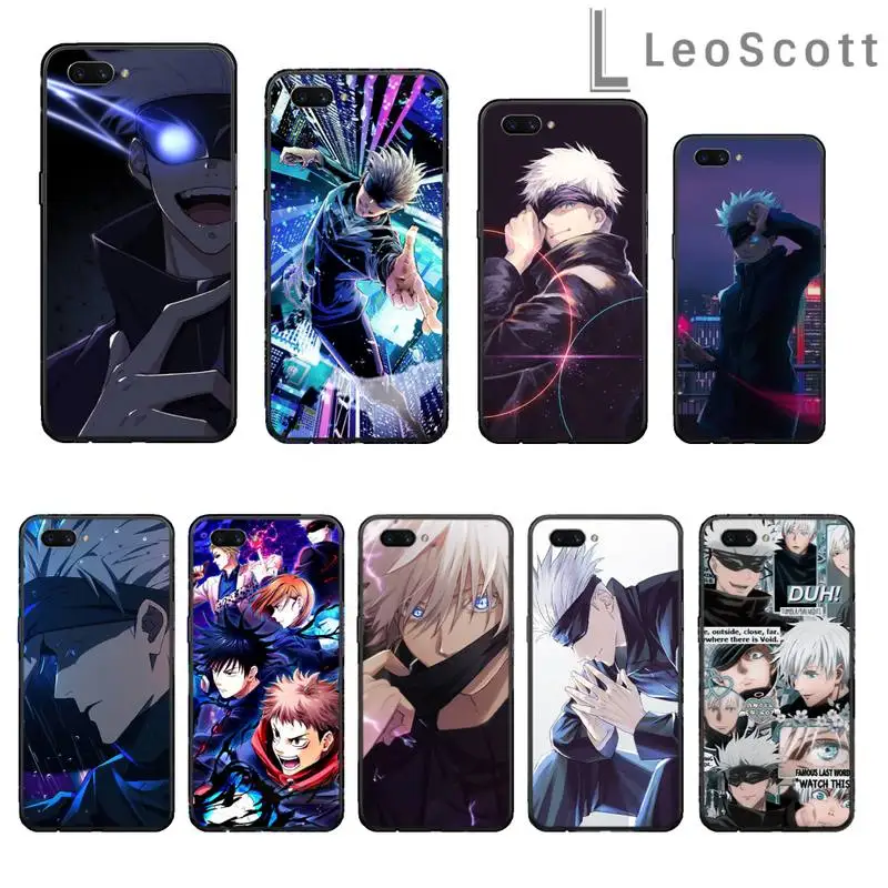 

Jujutsu Kaisen Anime Satoru Phone Case For OPPO R9 R11 R15 R17 RENO Realme S PLUS Normal 2z 3 5 C2 pro cover