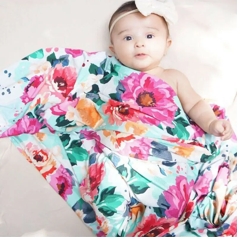 

Baby Boy Girl All Season Blanket 2Pcs Newborn Baby Floral Snuggle Swaddling Wrap Blanket Sleeping Bag Swaddle Photography Props