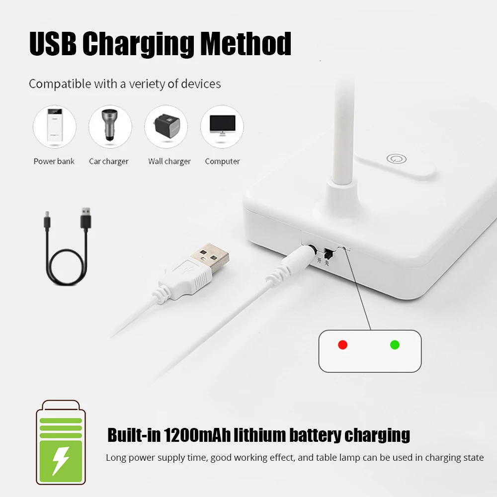 Светодиодный сенсорный ночник складной с регулируемой яркостью USB