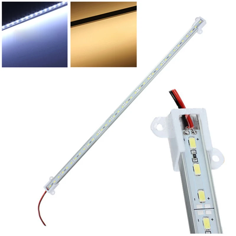 

50CM 12V 36 LED 5050 SMD Hard Strip Bar Light Aluminum Rigid Warm White
