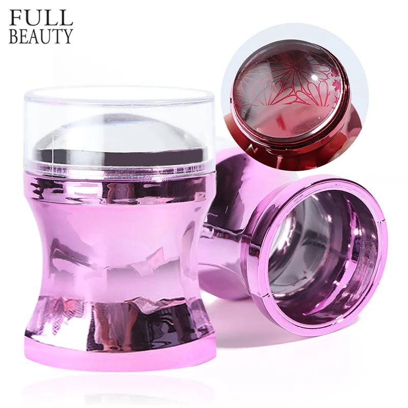 Зеркальный стемпер для ногтей прозрачный силиконовый скребок маникюра шаблон