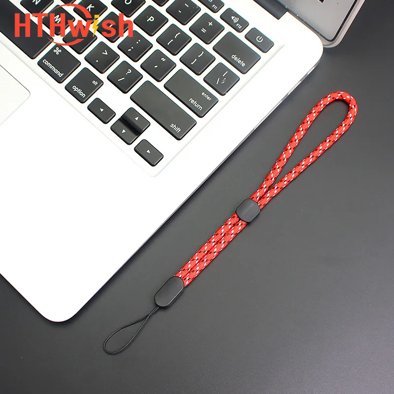 

HTHwish Hot Mobile Phone Straps USB Key Short Lanyard Adjustable Walkie Talkie Hand Strap Wrist Rope Audio Anti-lost Lanyard