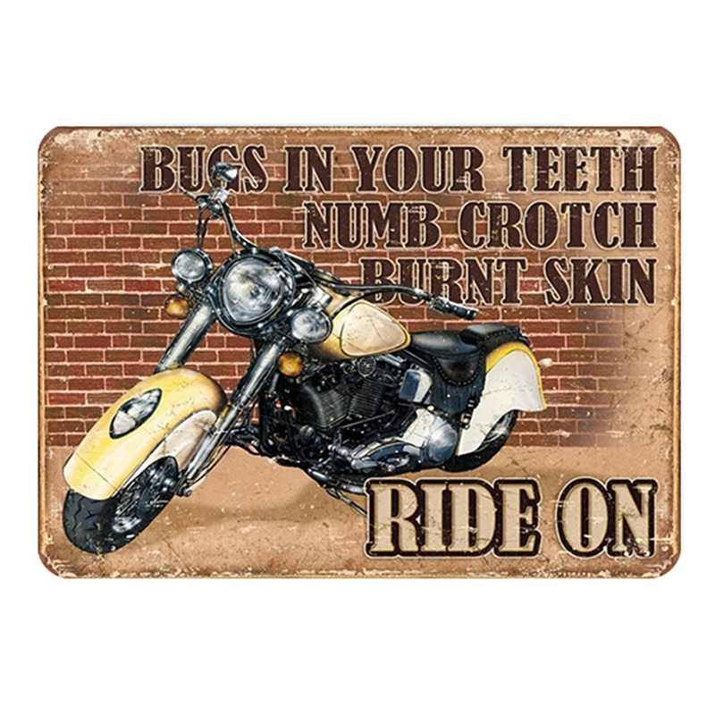 retro motorcycle signs vintage metal tin plate classic iron picture decor wall of garage bar cafe home gym