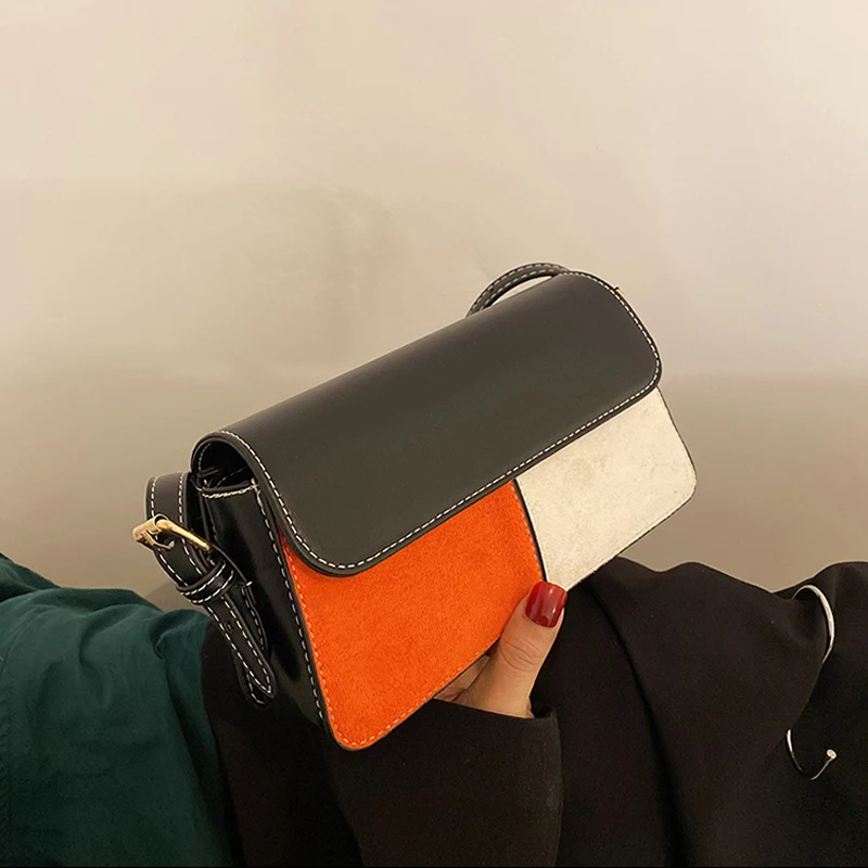 

Модная женская сумка из мягкой кожи, модная комбинированная сумка на плечо, новинка зимы 2021, роскошная дизайнерская женская сумка-мессендже...