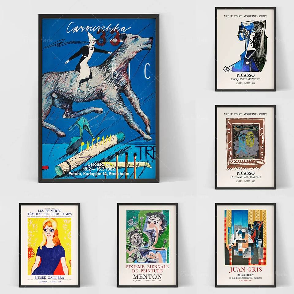 

Vintage Exhibition Pablo Picasso Poster / Digital Download Picasso Art Print / Bust of a Woman / Abstract Art Print