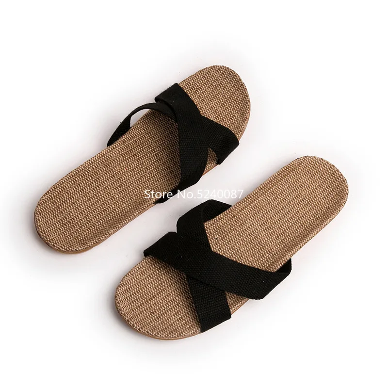 Шлепанцы мужские льняные в китайском стиле домашние тапочки кимоно восточные