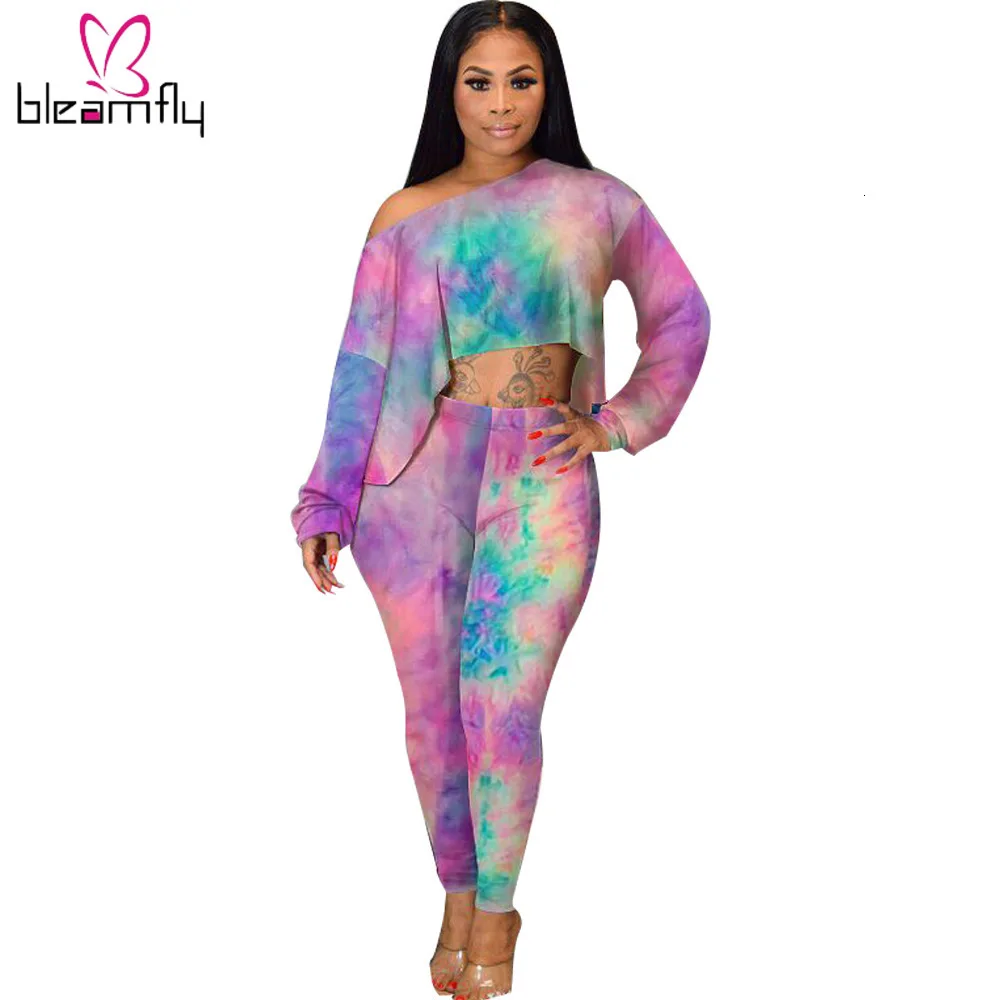 Новинка женский костюм из двух предметов: футболка с длинным рукавом и принтом