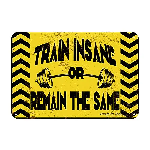 

Train Insane Or Remain The Same Iron Poster Painting Tin Sign Vintage Wall Decor for Cafe Bar Pub Home Beer Decoration Crafts