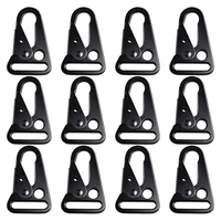 12 pieces enlarged mouth clip sling clasp olecranon hook for keychain snap hooks outdoor bag black color fits women or men use y