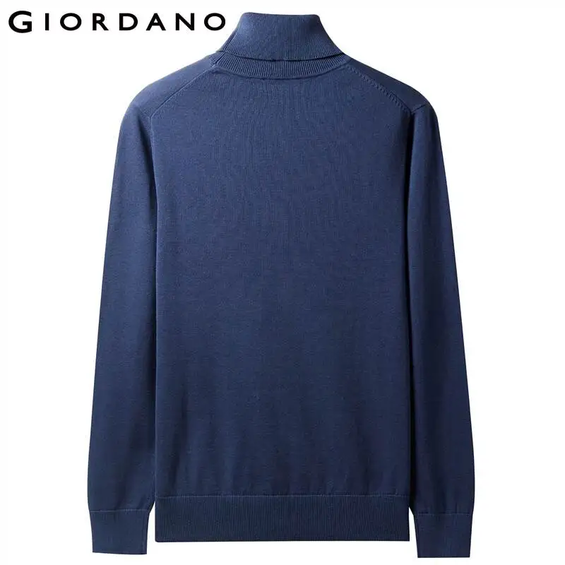 Мужские свитеры Giordano водолазка трикотажный свитер для мужчин 100% хлопок