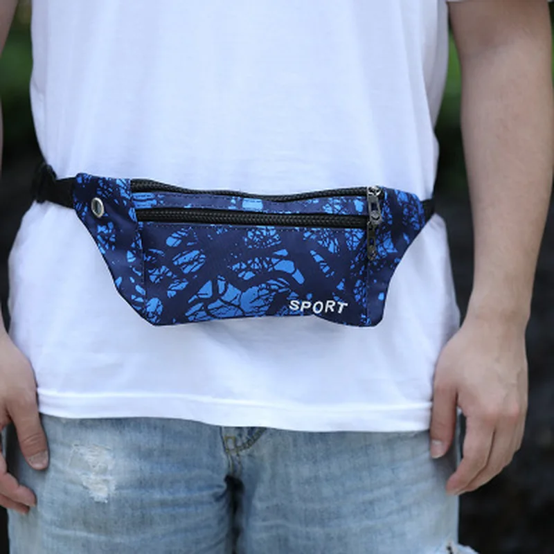 Унисекс печатная Водонепроницаемая поясная сумка для бега Спортивная мобильный