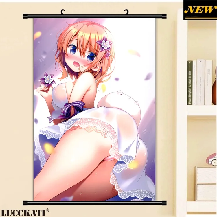 40X60 см, Gochiusa Gochuumon wa Usagi Desu ka Rabbit, сексуальная лоли, мультфильм, аниме картинка, настенная прокрутка, холст, живопись, плакат