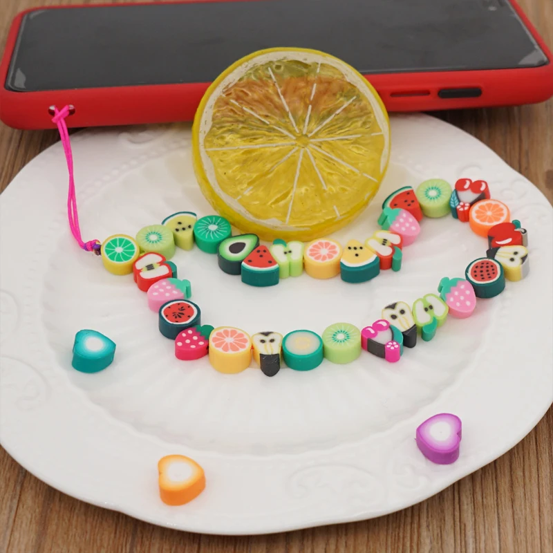 Новый мобильный телефон ремешок Красочные любящее сердце бусины телефонных