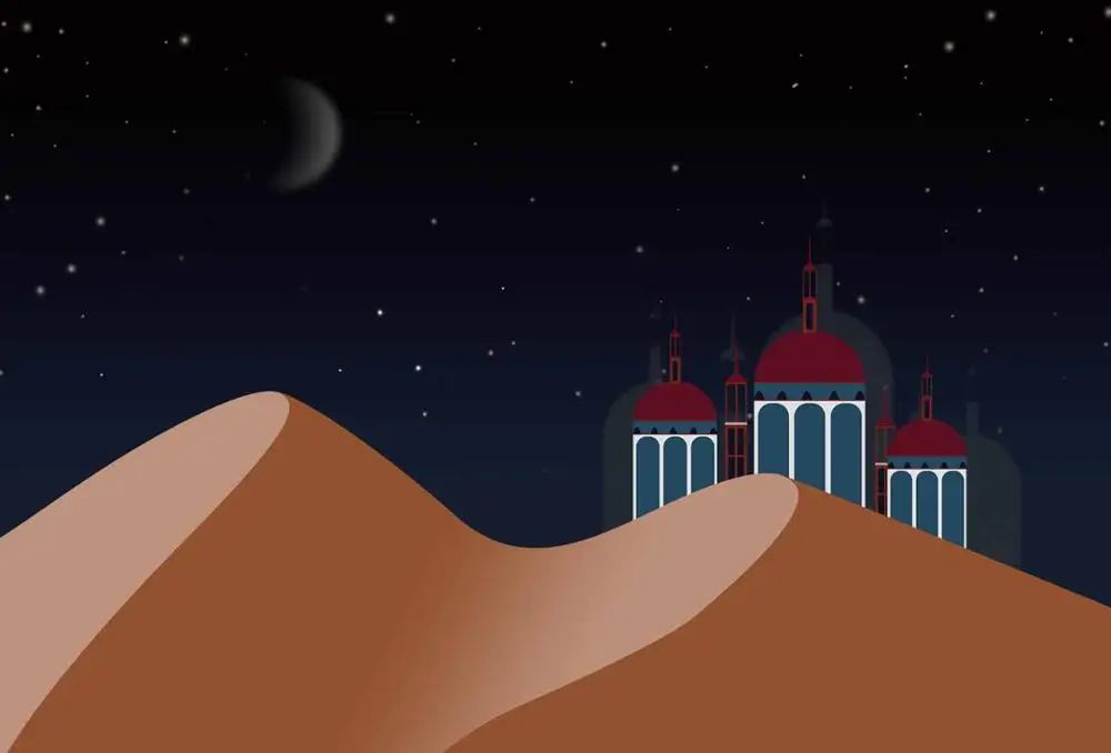 MASAR рисованная вручную иллюстрация дизайн пустынный замок элемент на заказ Фреска мультфильм фотообои для детской комнаты обои пустыни - Цвет: Ancient castle