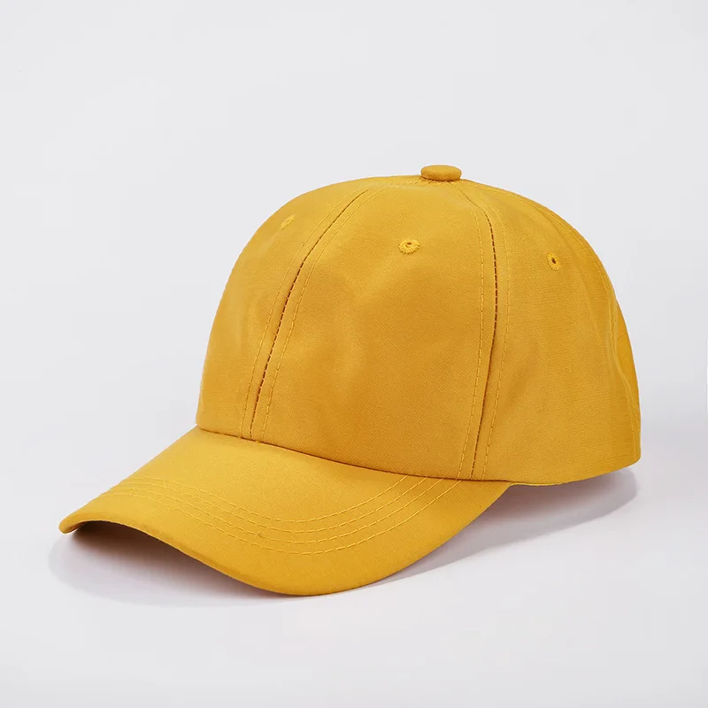 Мужская и женская однотонная бейсболка с изогнутым солнцезащитным козырьком