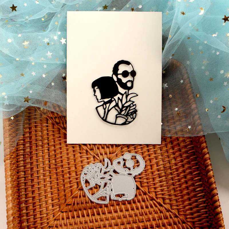 DUOFEN металлические Вырубные штампы крутая пара шпионская Трафарет DIY Записки