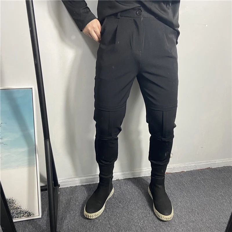 Men's Harun Pants Autumn And Winter New Korean Fashion Trend Slim Simple Dark Casual Large Pants