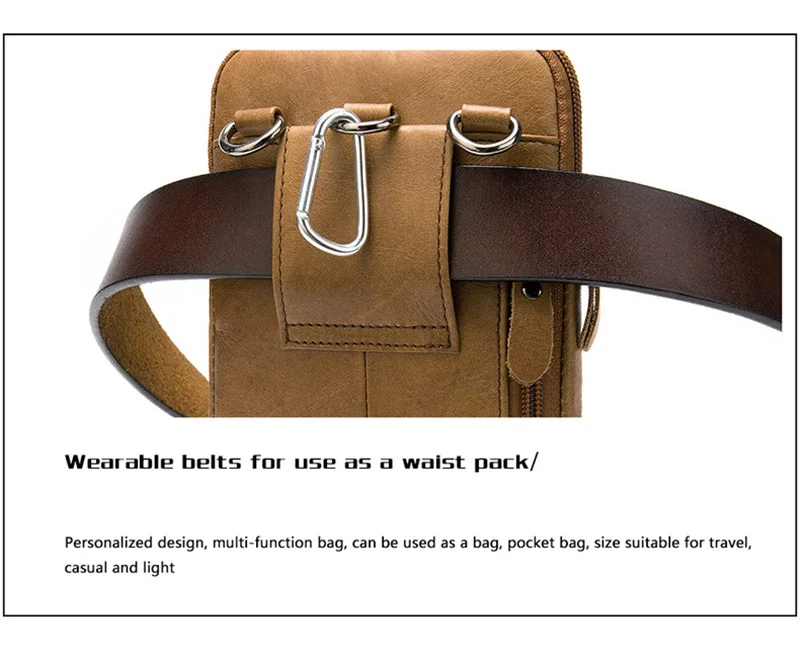 Мужские поясные сумки из натуральной кожи поясная сумка 6 5 дюймов для телефона