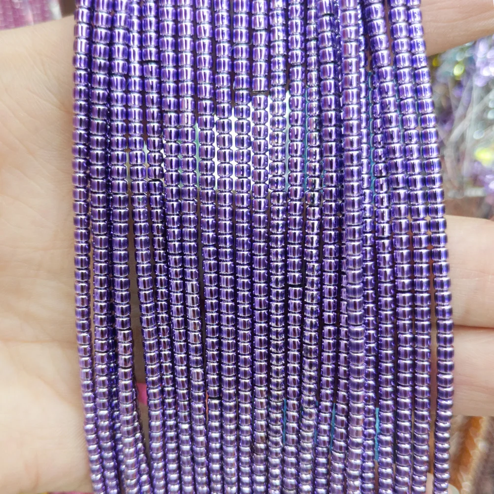 Натуральный камень гематит свободные бусины красочное покрытие для