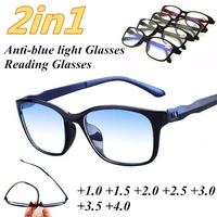 zuee reading glasses men anti blue rays presbyopia eyeglasses antifatigue computer eyewear with 1 5 2 0 2 5 3 0 3 5 4 0