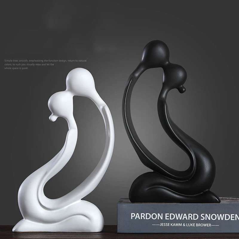 Современные керамические абстрактные персонажи целующиеся пары украшения для