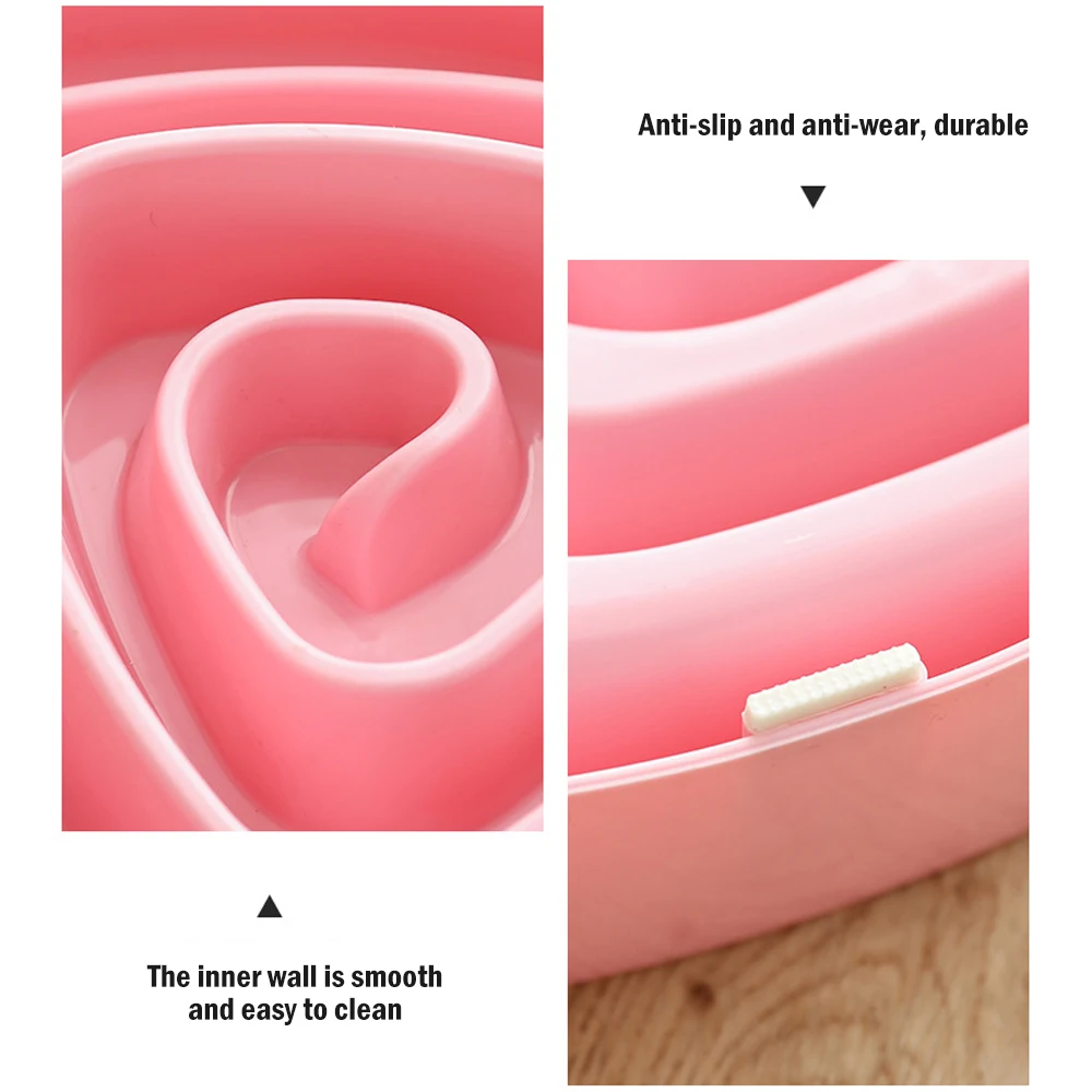 Triangle Dog Slow Feeder Puppy Kitten Food Feeding Bowl Pet Cat Down Eating Dish Prevent Obesity Supplies | Дом и сад