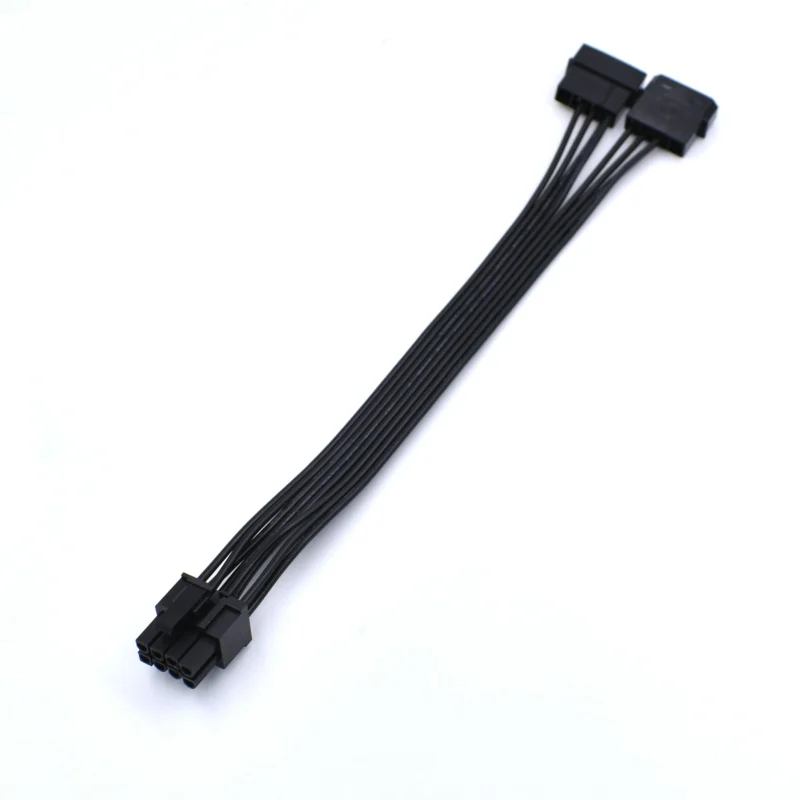 100 шт./лот двойная видеокарта Molex 4 pin до 8(6 + 2)Pin PCI Express Pci e ATX PSU адаптер питания 18AWG