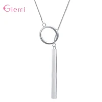 hot geometric elements necklace for women girls dancing party genuine 925 sterling silver necklace fashion jewelry gift