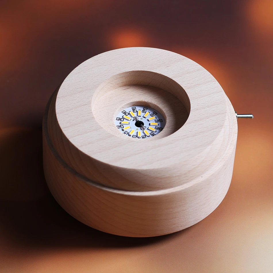 Горячая 3D Лось Луна хрустальный шар деревянная музыкальная шкатулка светящаяся