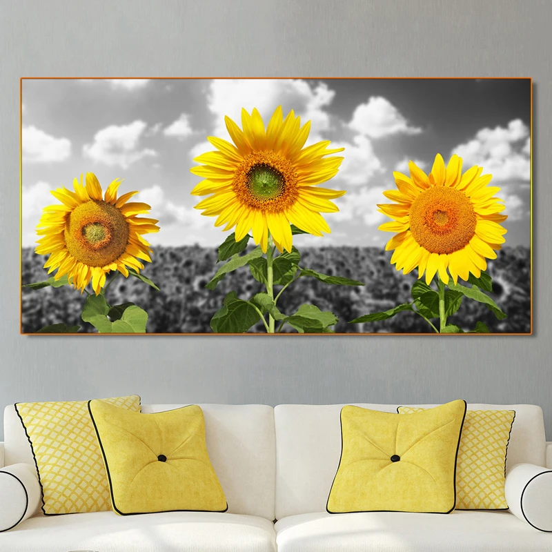 Картина на холсте с подсолнухами HD принт художественные плакаты и принты