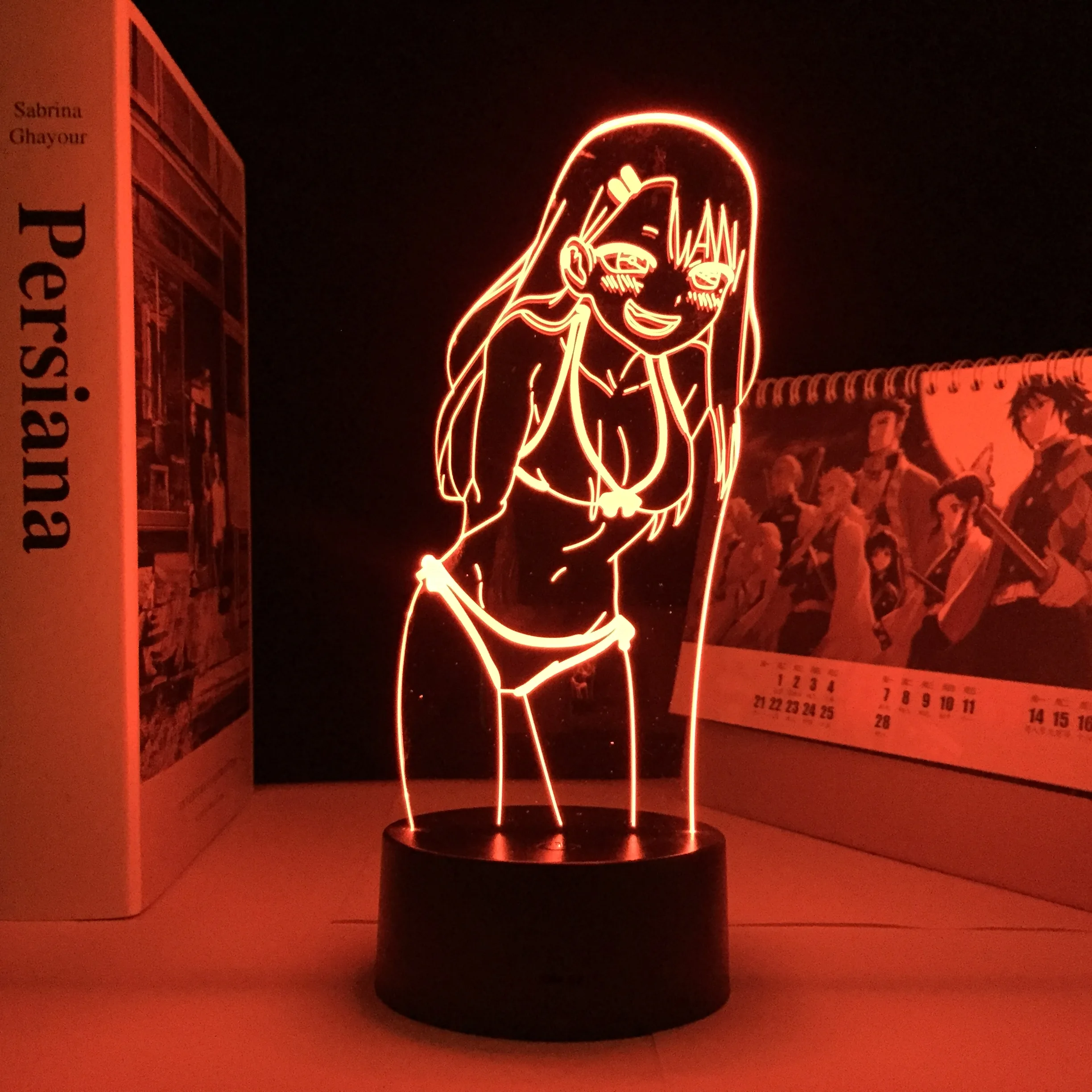

Anime Figure Nagatoro Swimsuit LED Light for Room Decor Holiday Atmosphere Light Manga Don't Toy with Me Miss Nagatoro 3D Lamp
