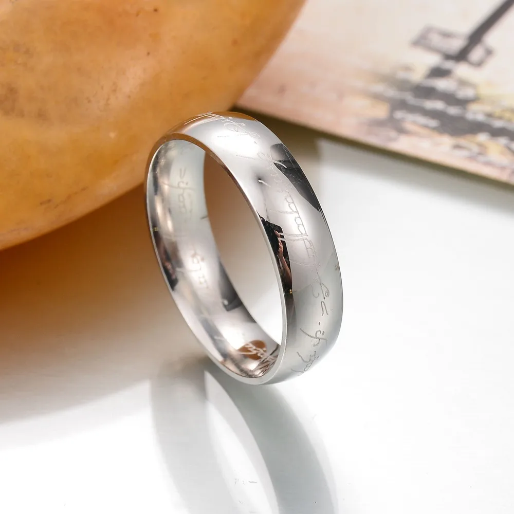 Silver-6mm MMS модные кольца из нержавеющей стали 316L для мужчин и женщин, молитвенный Крест из Библейского лорда, кольца в стиле панк, модные мужские Подарочные ювелирные кольца - Цвет основного камня: Silver-6mm