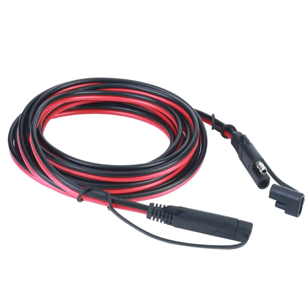 Кабель для зарядки аккумулятора SAE-SAE 12 V-24 V Быстрый разъём Удлинительный кабель 2Pin С Пылезащитным колпачком Соединительный шнур постоянного тока разъем 4 6 10 футов