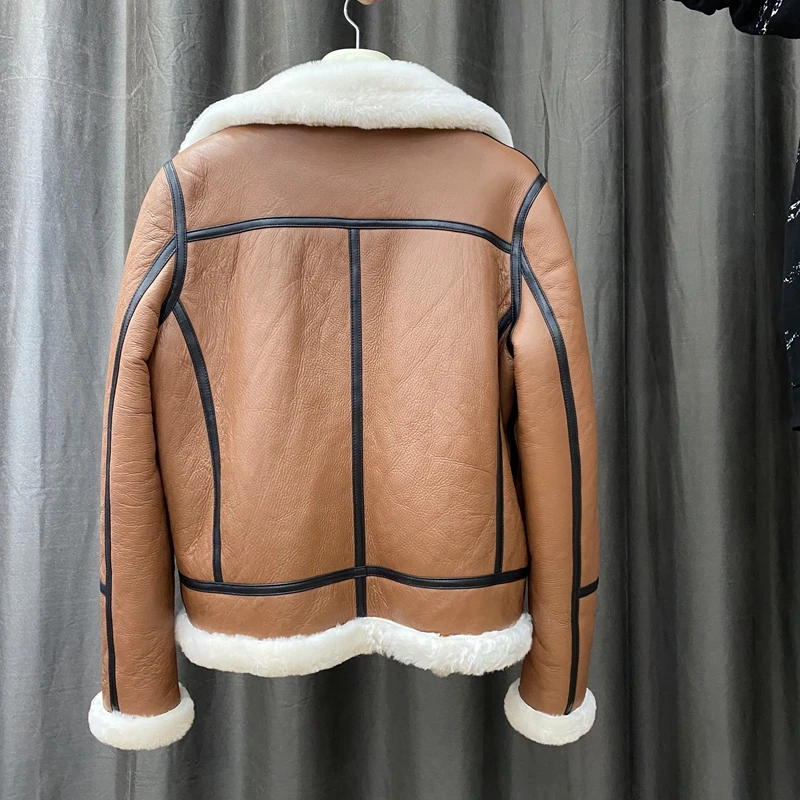 Женская куртка из натуральной овечьей кожи зимняя подкладка