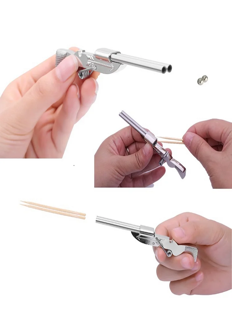 2021 Toothpick Gun Mini Guntoy Toothpickgun Outdoor Funny Shooting Toys Shotgun Decompression Hunting Toy Accessories | Дом и сад