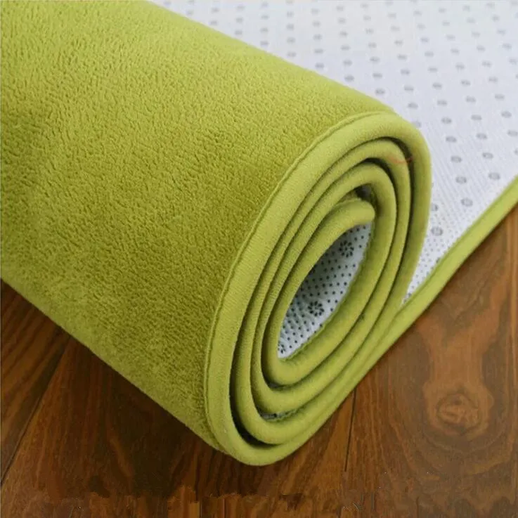 Высококачественный бежевый однотонный ковер из кораллового бархата