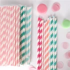 100 шт., оптовая продажа, бумажная соломинка для питья, Полосатые Соломенные украшения для свадьбы, вечеривечерние, событий