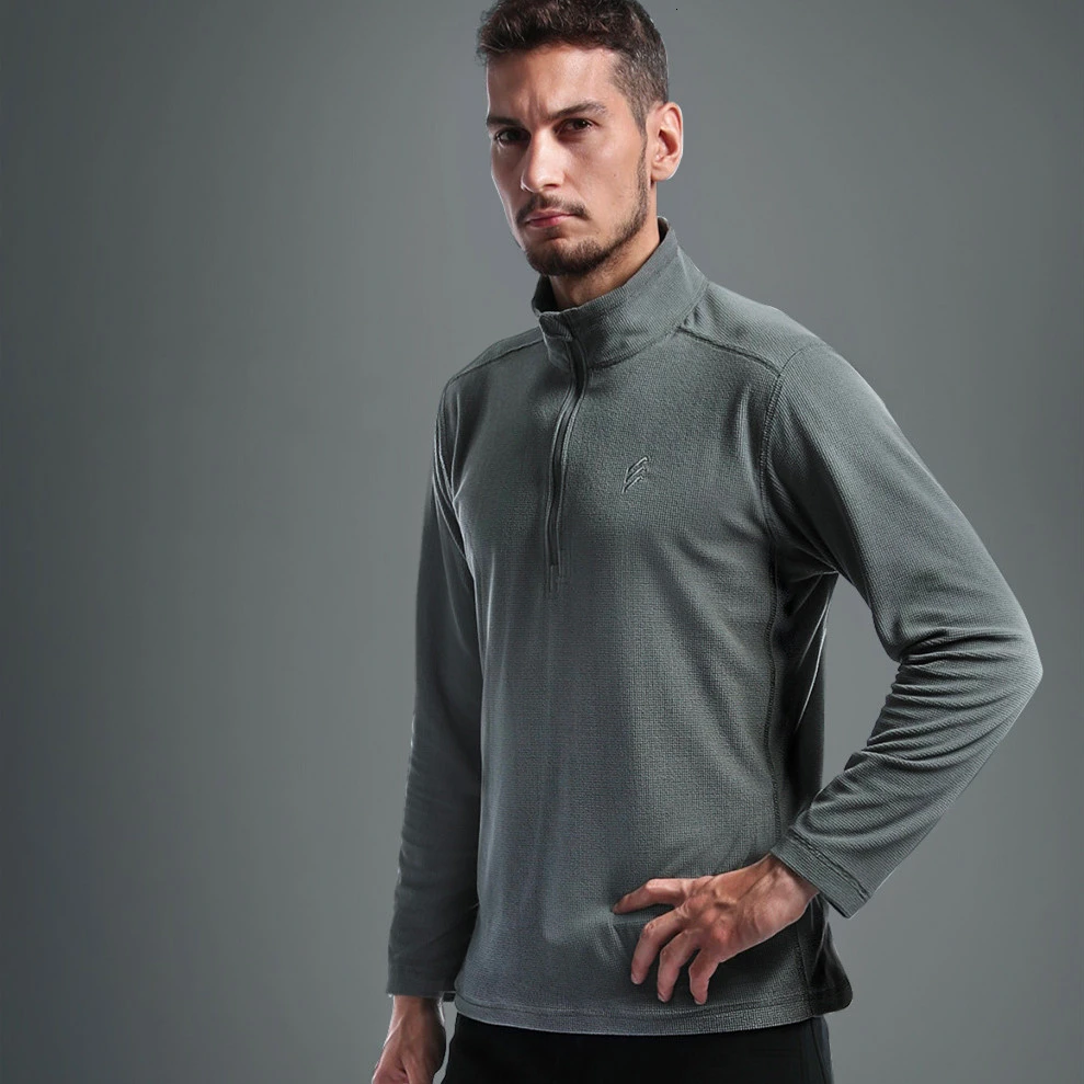 Уличная походная флисовая куртка мужской тонкий эластичный дышащий пуловер